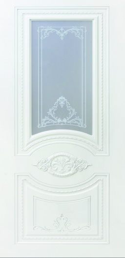 Межкомнатная дверь Моцарт RAL 9010 патина серебро купить в Анапе