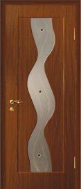 Межкомнатная дверь Вираж (Итальянский орех), ширина 70 см. купить в Анапе